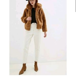 Gap Brown Faux Fur Hooded Jacket